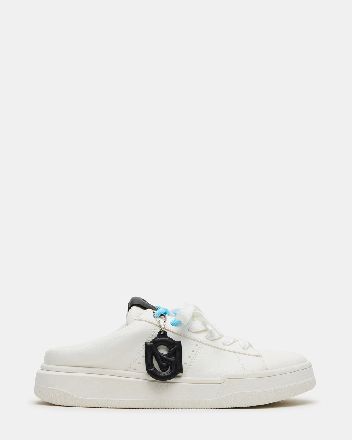 MARNEY White/Black Low-Top Lace-Up Mule Women's Sneaker - Steve Madden