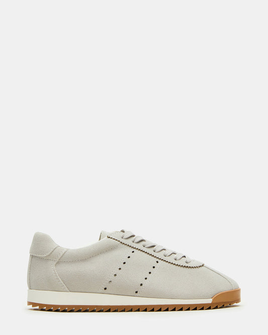 MIRAGE Grey Suede Low-Top Sneaker | Women's Sneakers - Steve Madden