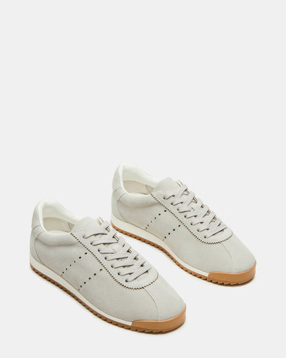 MIRAGE Grey Suede Low-Top Sneaker | Women's Sneakers - Steve Madden