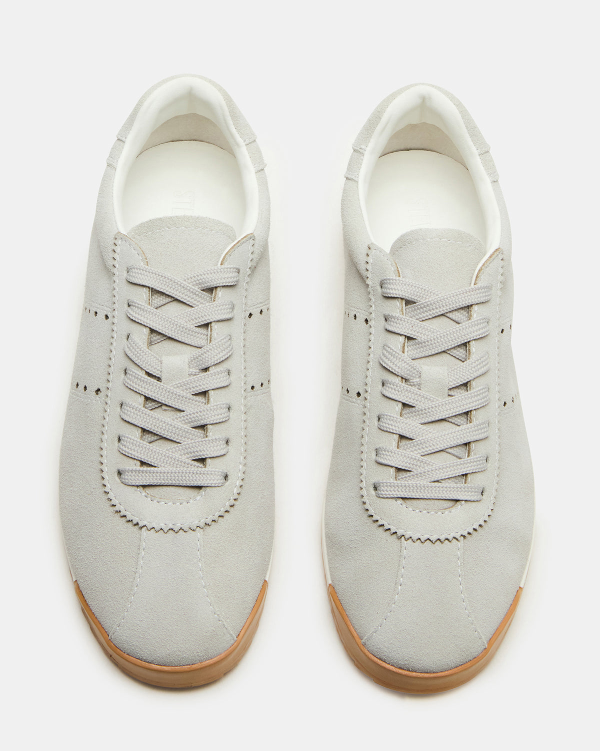 MIRAGE Grey Suede Low-Top Sneaker | Women's Sneakers - Steve Madden