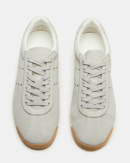 MIRAGE Grey Suede Low-Top Sneaker | Women's Sneakers - Steve Madden