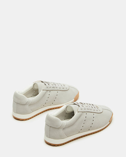 MIRAGE Grey Suede Low-Top Sneaker | Women's Sneakers - Steve Madden