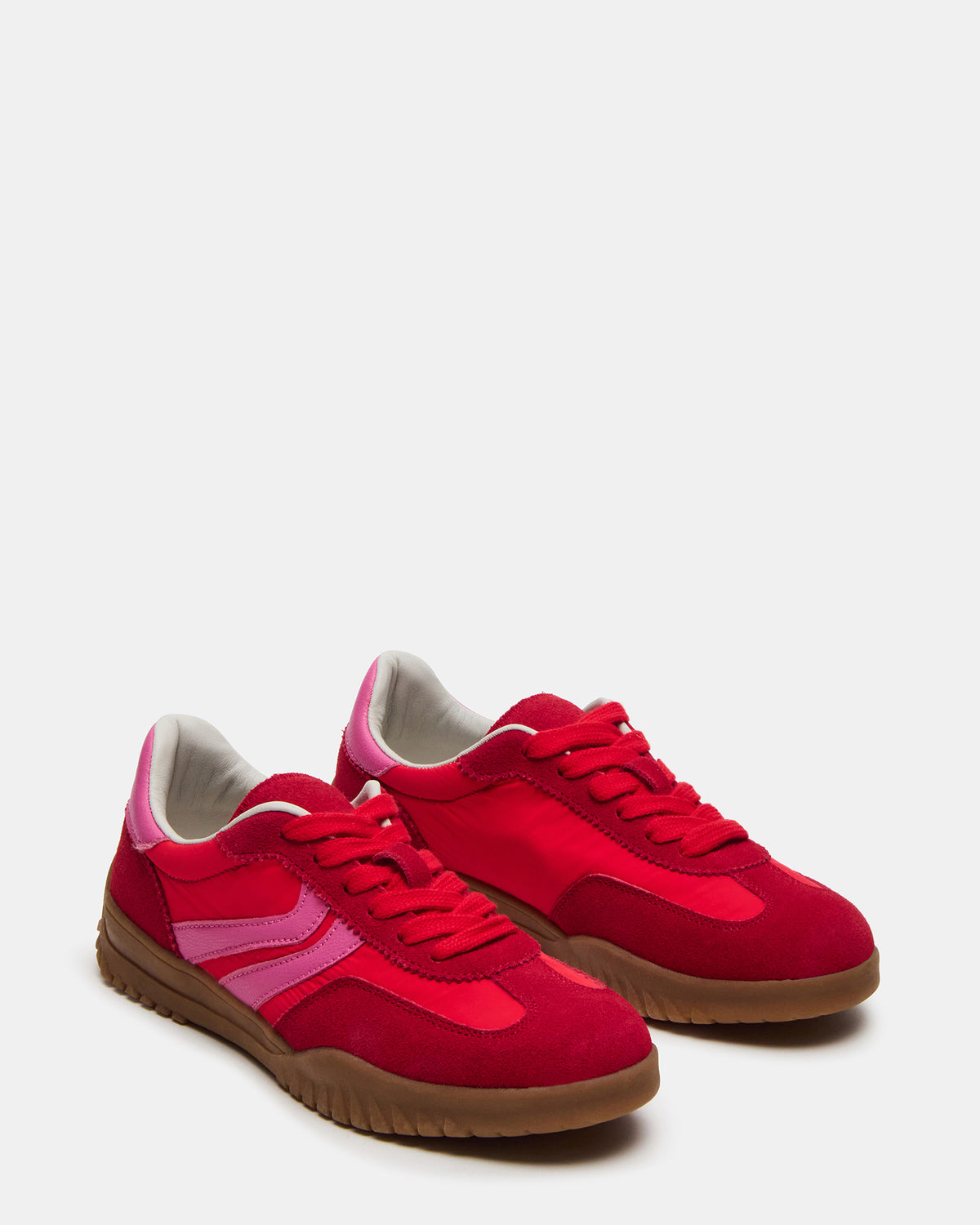 FUME Red Multi Women's Low-Top Lace-Up Sneaker - Steve Madden