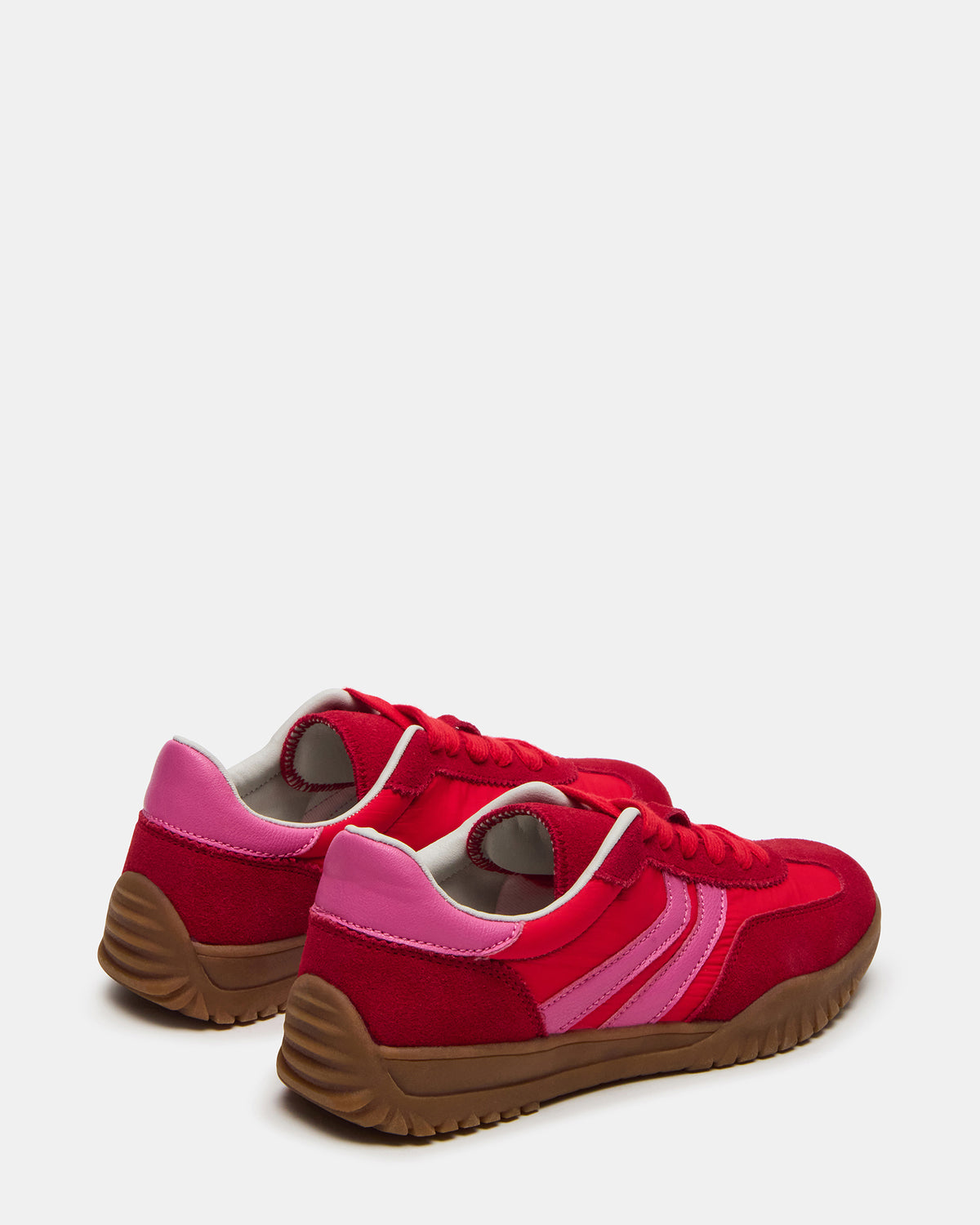FUME Red Multi Women's Low-Top Lace-Up Sneaker - Steve Madden