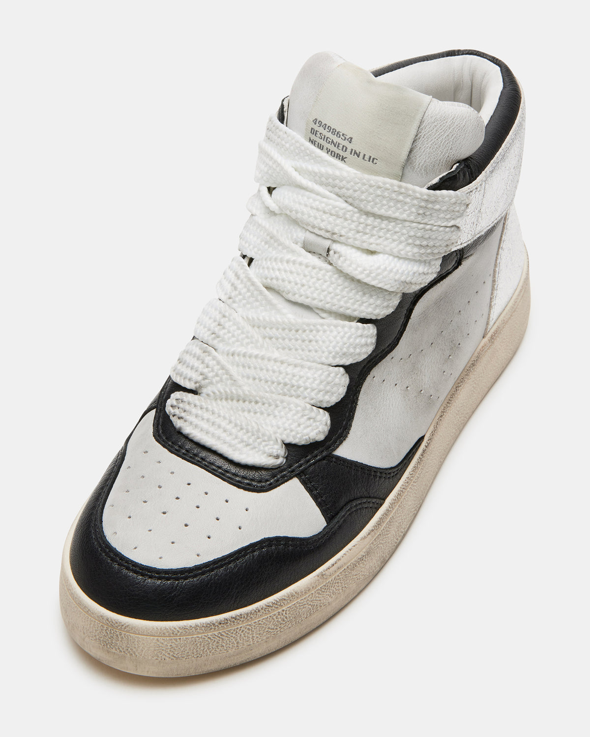 ENDLESS Black White High-Top Lace-Up Sneaker | Women's Sneakers - Steve Madden