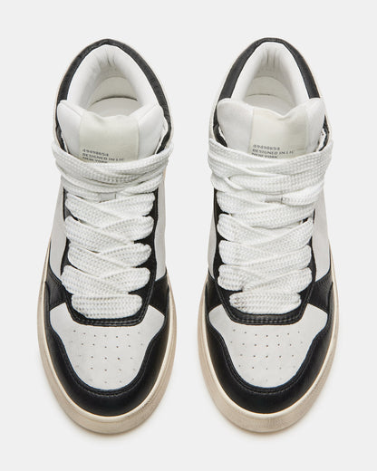 ENDLESS Black White High-Top Lace-Up Sneaker | Women's Sneakers - Steve Madden