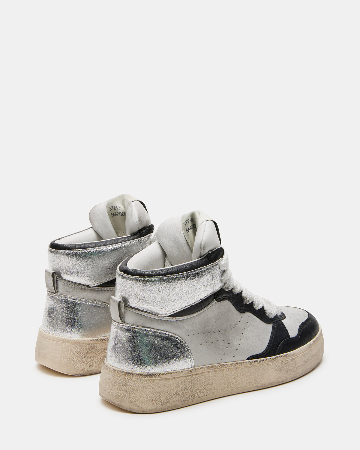 ENDLESS Black White High-Top Lace-Up Sneaker | Women's Sneakers - Steve Madden