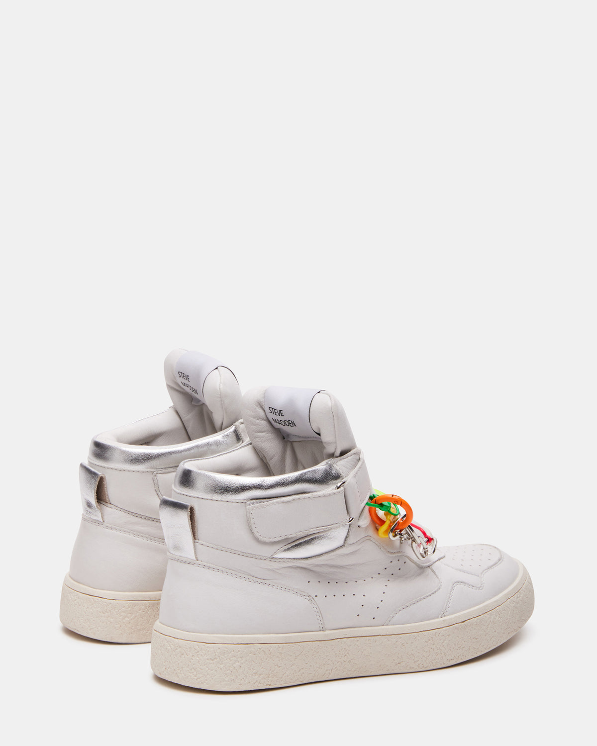 EMILEE White Leather High Top Lace Up Sneaker | Women's Sneakers - Steve Madden