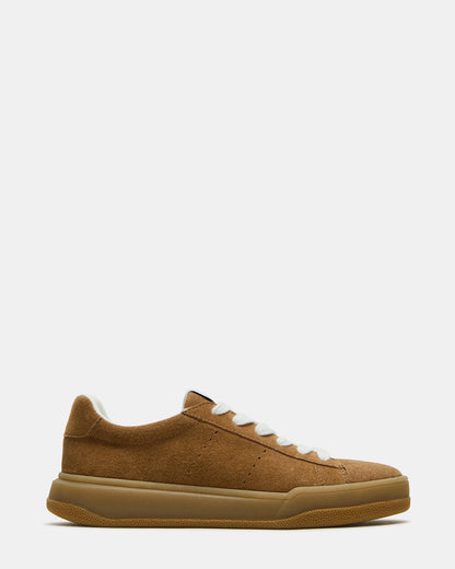 STRIVE Tan Suede Low-Top Lace-Up Sneaker | Women's Sneakers - Steve Madden