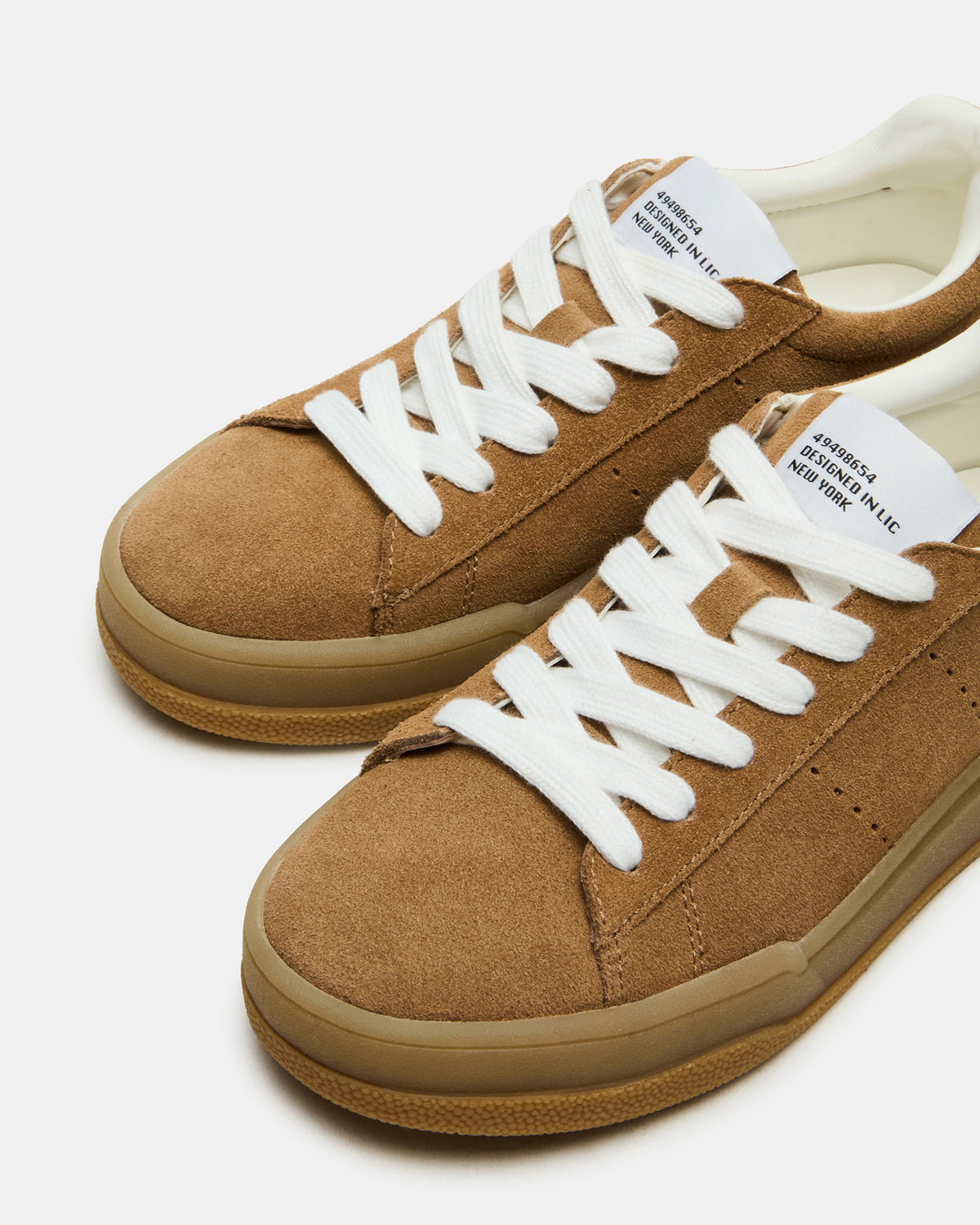 STRIVE Tan Suede Low-Top Lace-Up Sneaker | Women's Sneakers - Steve Madden