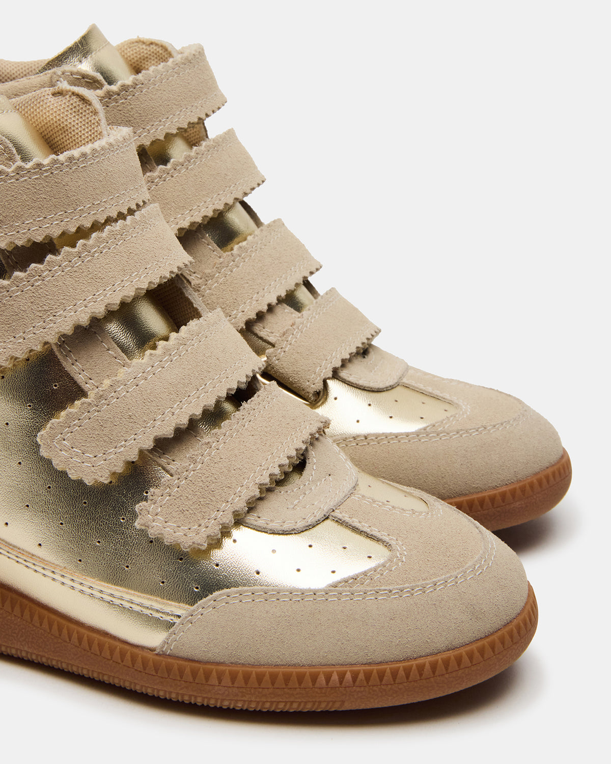 MUSTANG Gold Women's High-Top Velcro Sneaker - Steve Madden