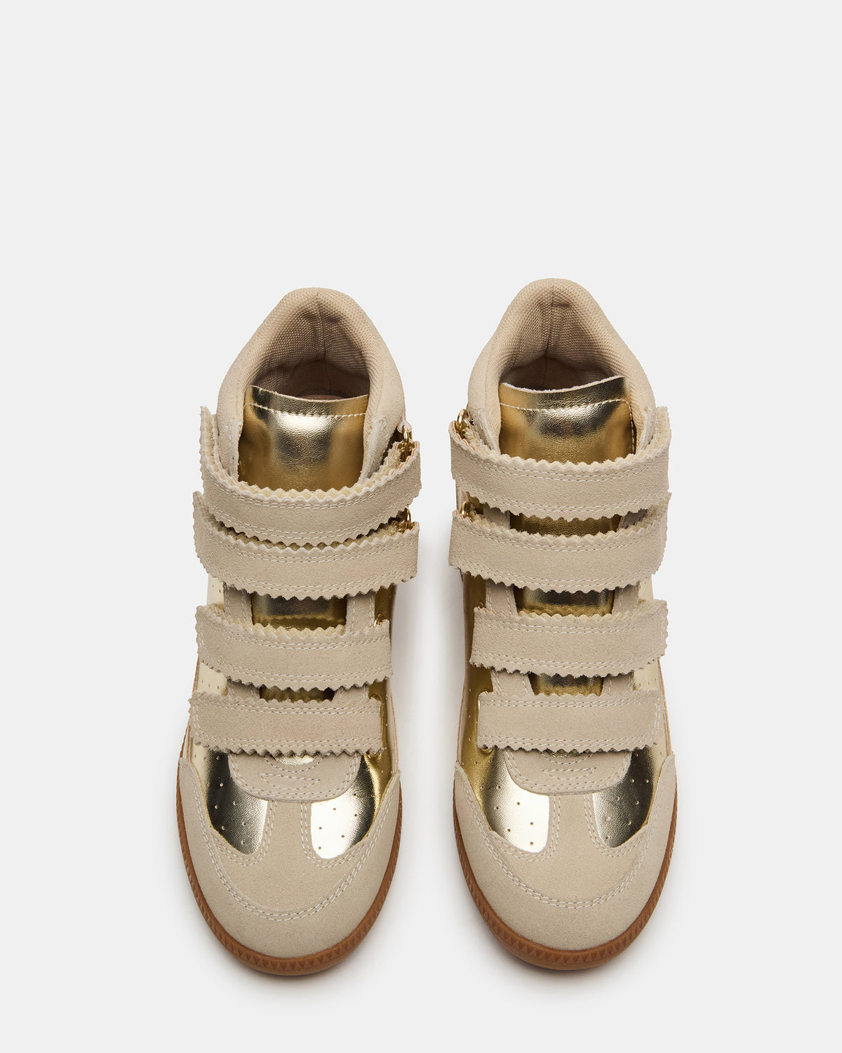 MUSTANG Gold Women's High-Top Velcro Sneaker - Steve Madden