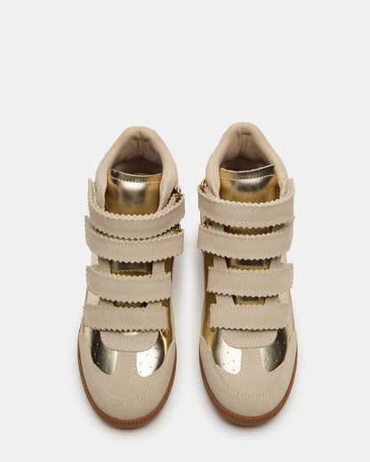 MUSTANG Gold Women's High-Top Velcro Sneaker - Steve Madden