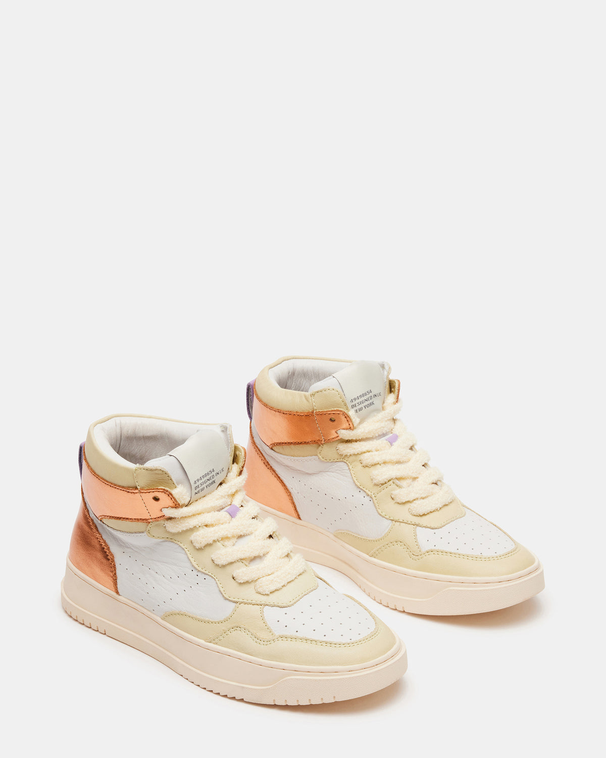 MARKED Yellow Multi High-Top Lace-Up Sneaker | Women's Sneakers - Steve Madden
