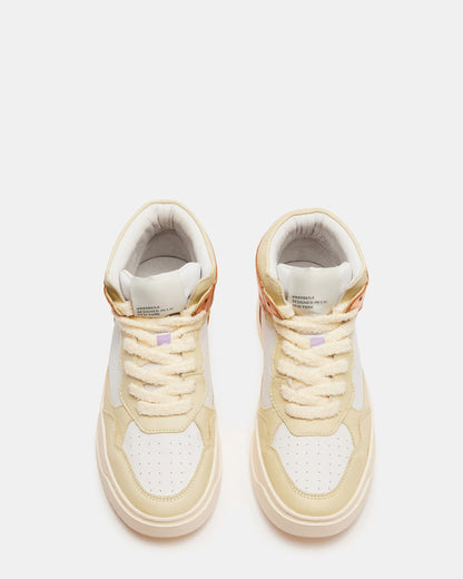 MARKED Yellow Multi High-Top Lace-Up Sneaker | Women's Sneakers - Steve Madden