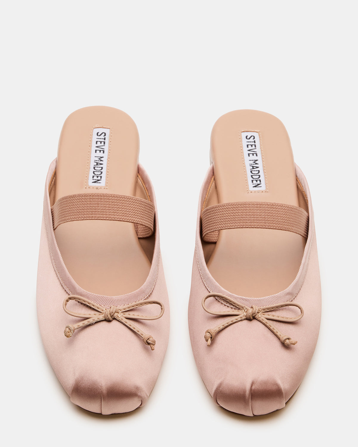 CUTESY Blush Satin Slip-On Ballet Mule Women's Flat - Steve Madden