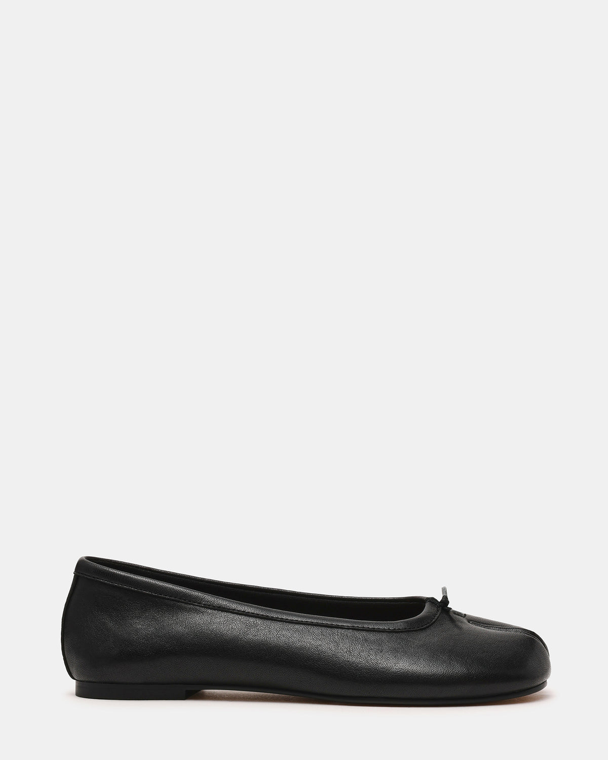CALICO Black Leather Split Toe Tabi Women's Ballet Flat - Steve Madden