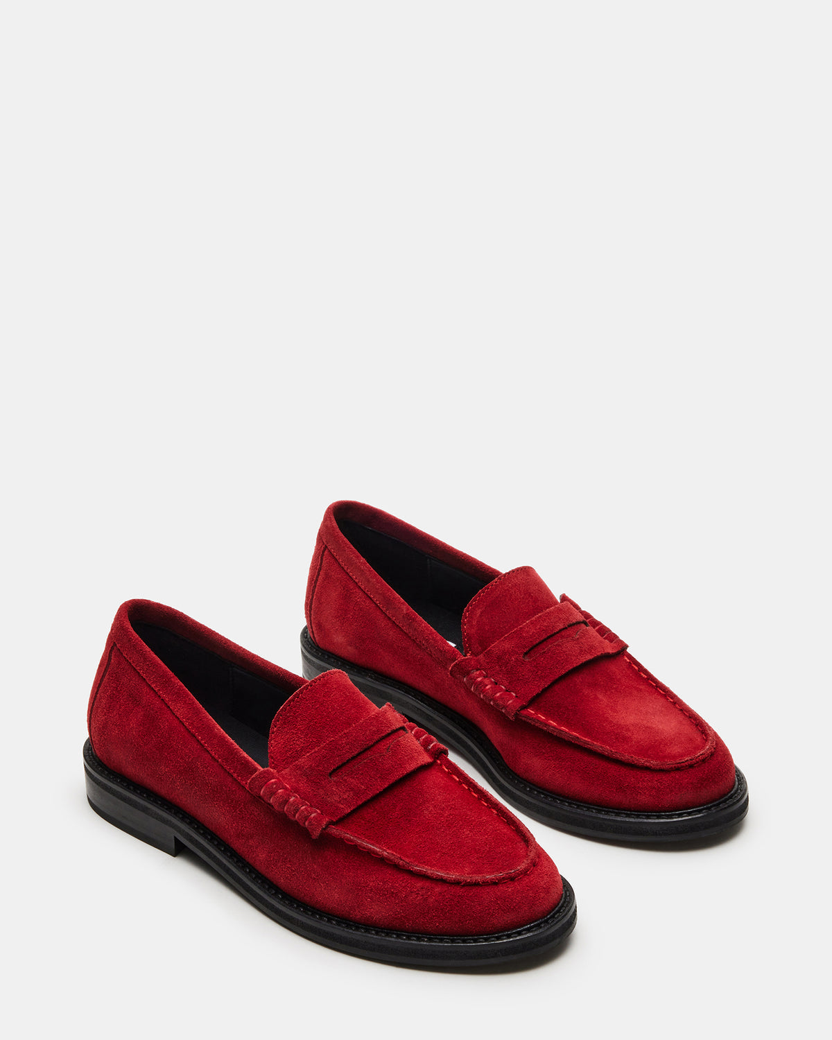 MADISON Red Suede Women's Penny Loafer - Steve Madden