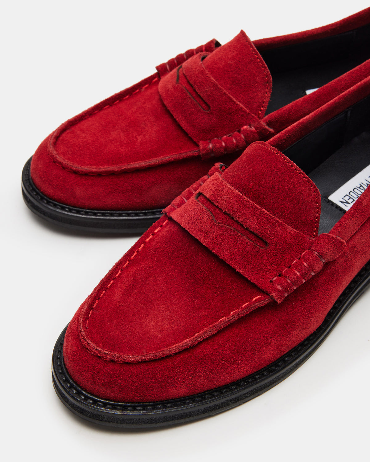 MADISON Red Suede Women's Penny Loafer - Steve Madden