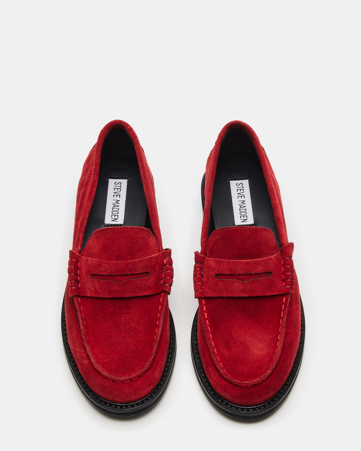MADISON Red Suede Women's Penny Loafer - Steve Madden