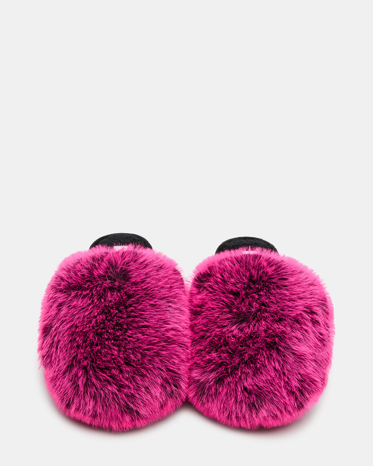 POOF Fushia Slip-On Faux Fur Mule Women's Flat - Steve Madden