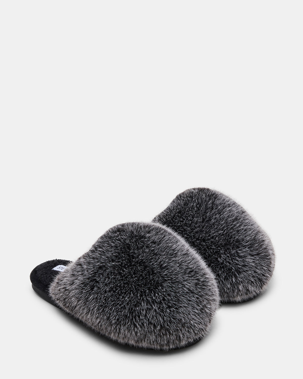 POOF GREY Slip-On Faux Fur Mule Women's Flat - Steve Madden