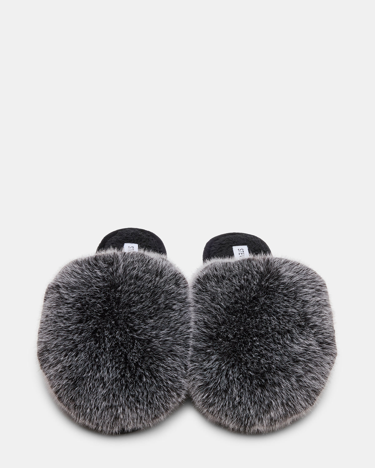 POOF GREY Slip-On Faux Fur Mule Women's Flat - Steve Madden
