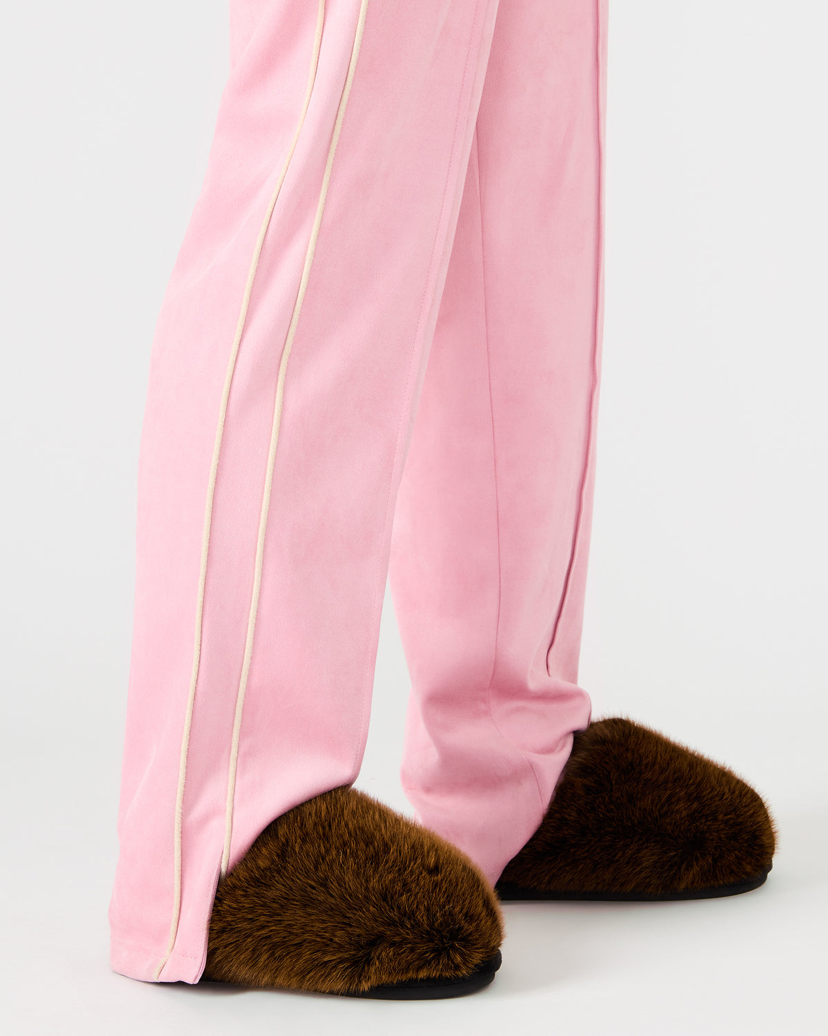 POOF Brown Slip-On Faux Fur Mule Women's Flat - Steve Madden