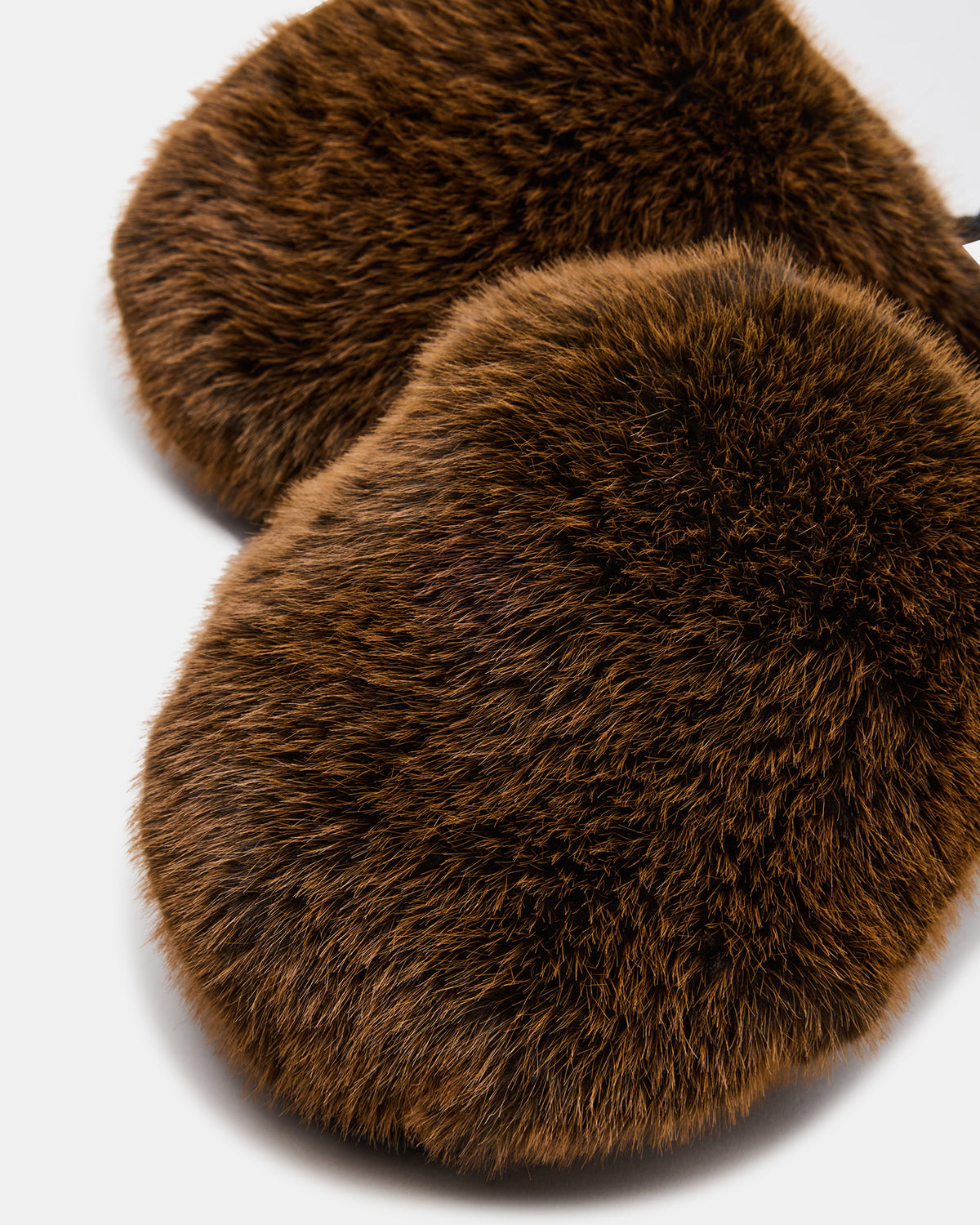 POOF Brown Slip-On Faux Fur Mule Women's Flat - Steve Madden