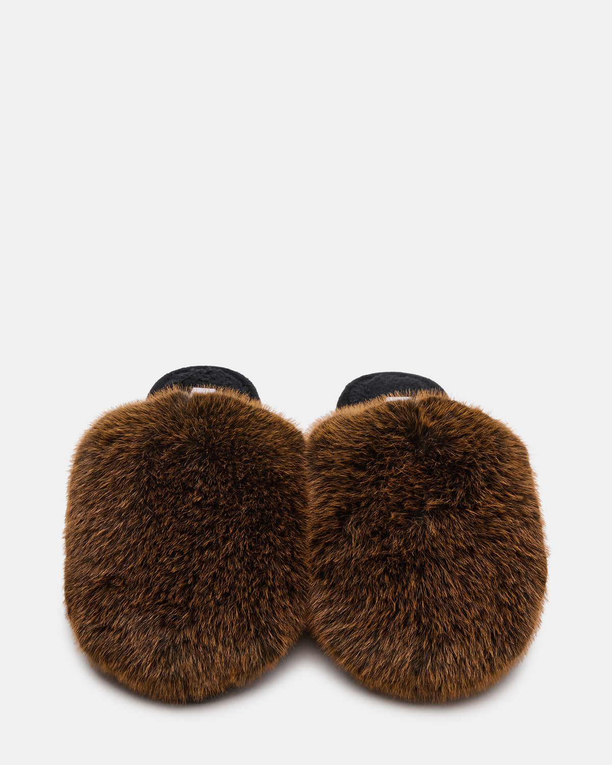 POOF Brown Slip-On Faux Fur Mule Women's Flat - Steve Madden