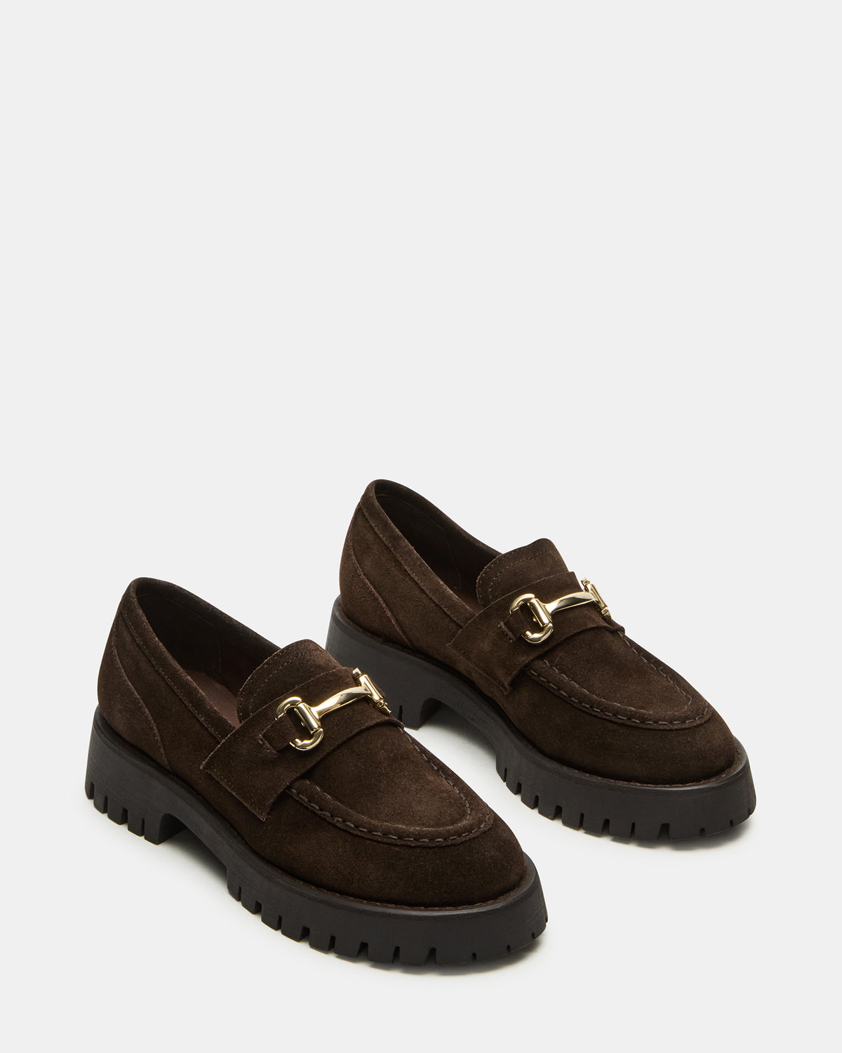 LANDO Brown Suede Lug Women's Loafer - Steve Madden