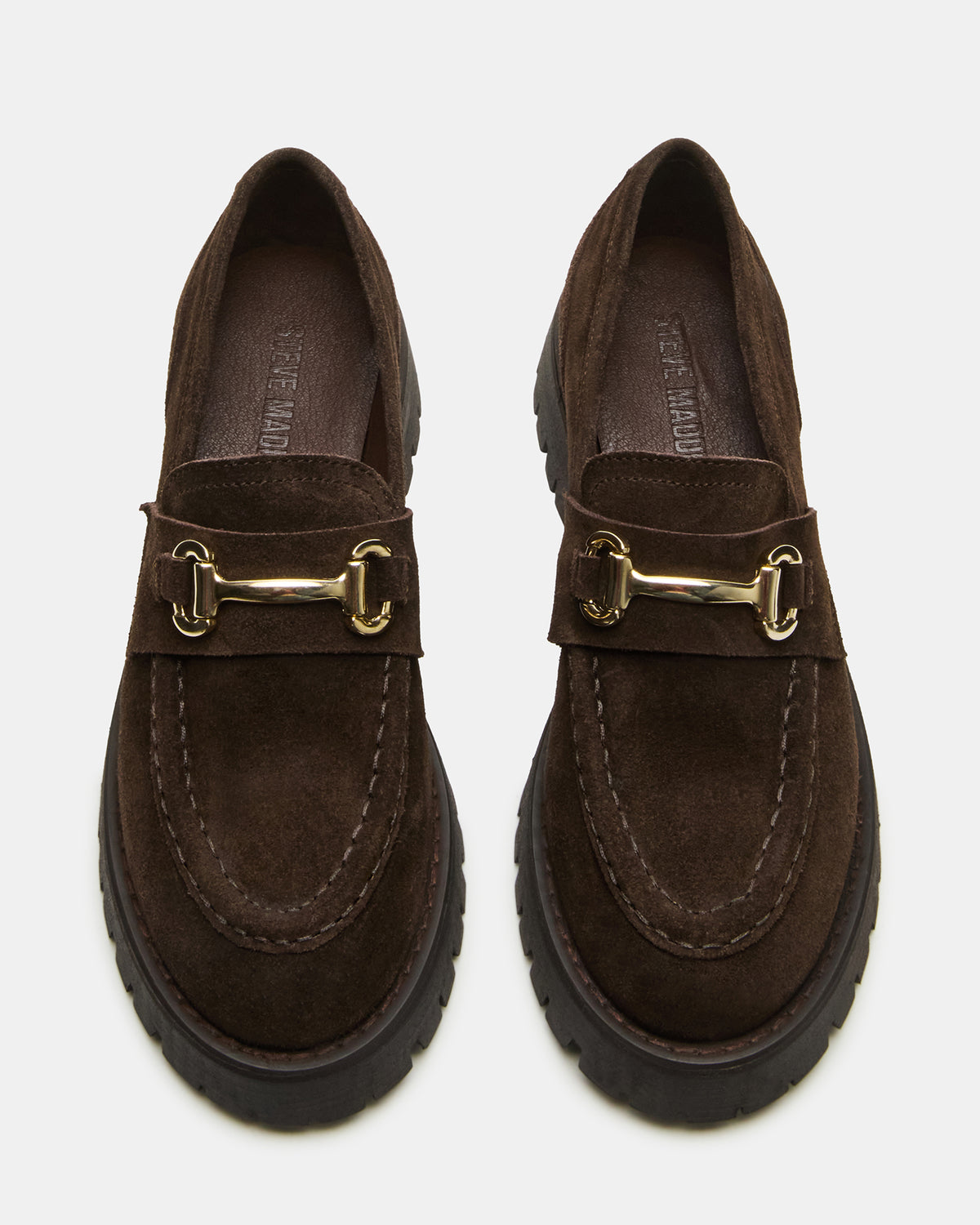 LANDO Brown Suede Lug Women's Loafer - Steve Madden