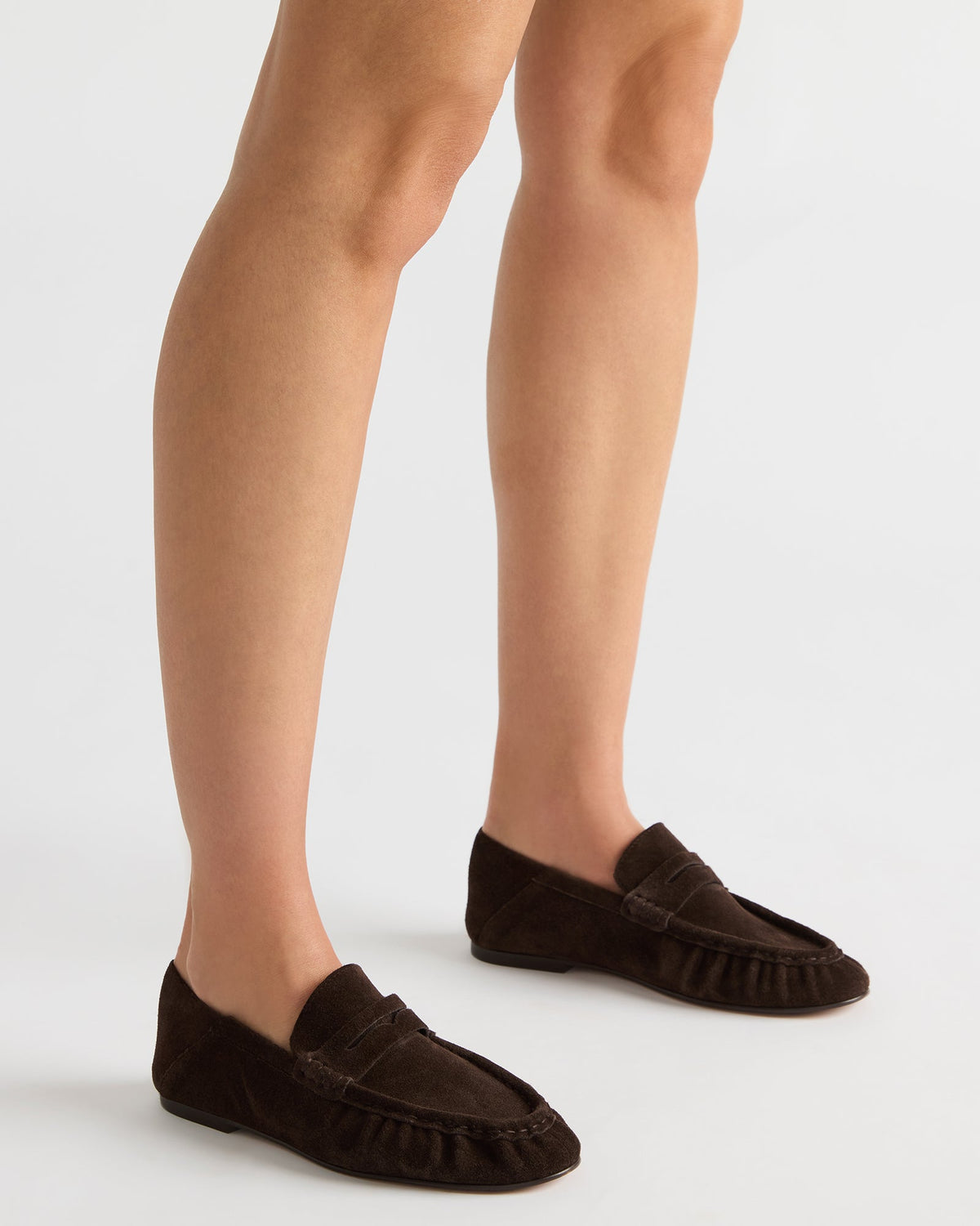 ROGER Chocolate Brown Suede Slip-On Women's Loafer - Steve Madden