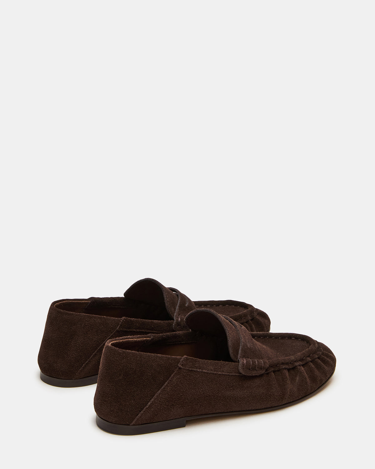 ROGER Chocolate Brown Suede Slip-On Women's Loafer - Steve Madden
