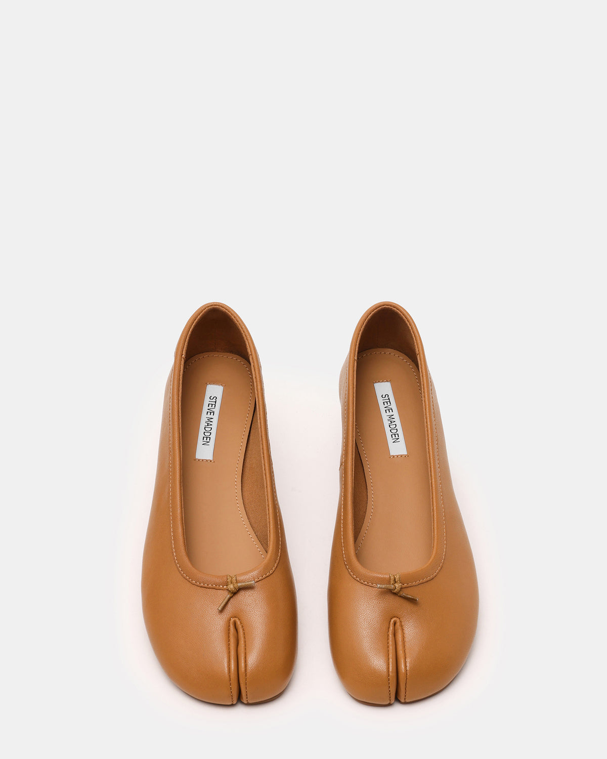 CALICO Tan Leather Split Toe Tabi Women's Ballet Flat - Steve Madden