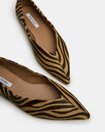 TOVI Tiger Pointed-Toe Ballet Women's Flat - Steve Madden