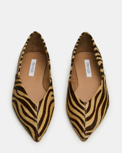 TOVI Tiger Pointed-Toe Ballet Women's Flat - Steve Madden