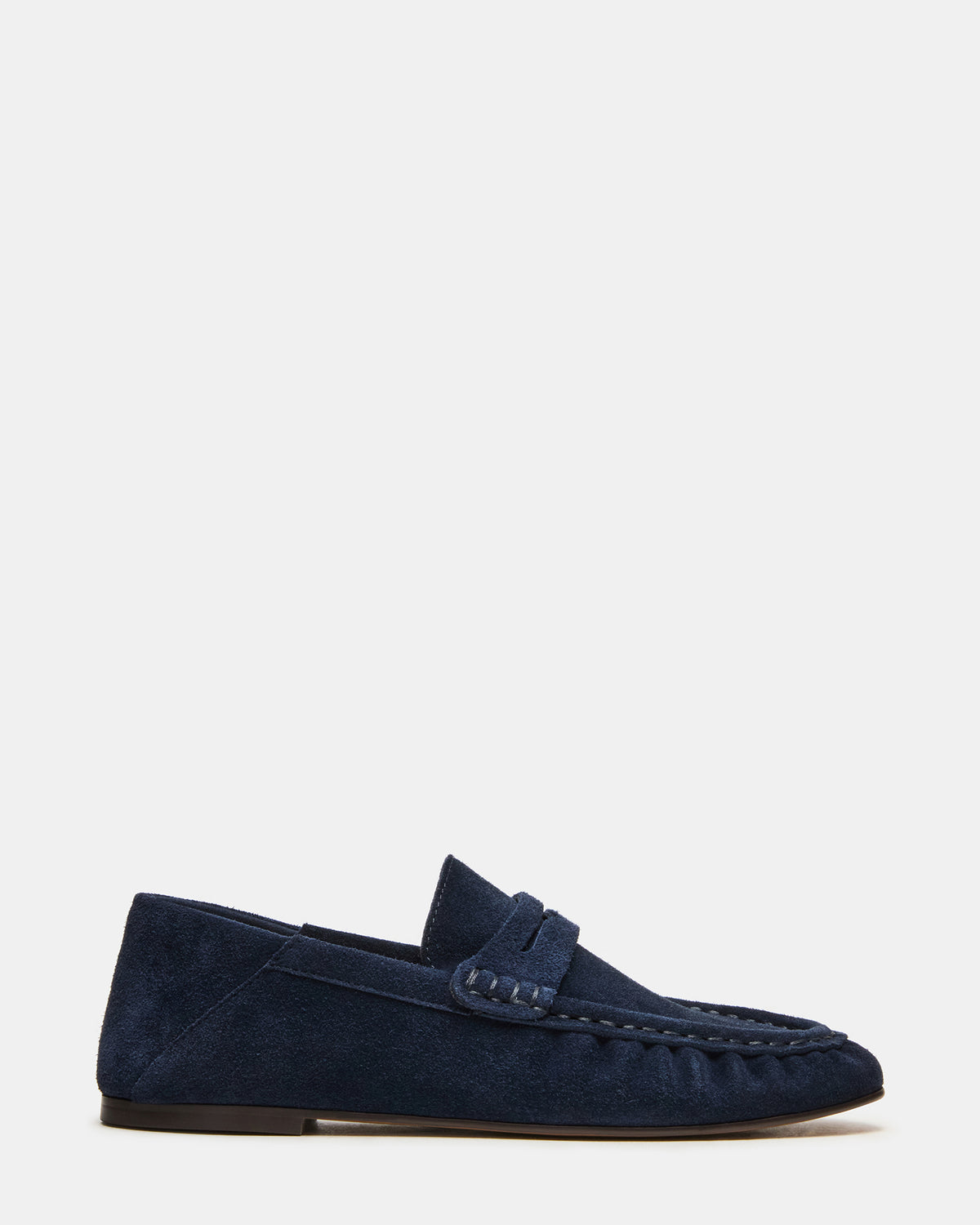 ROGER Navy Suede Slip-On Women's Loafer - Steve Madden