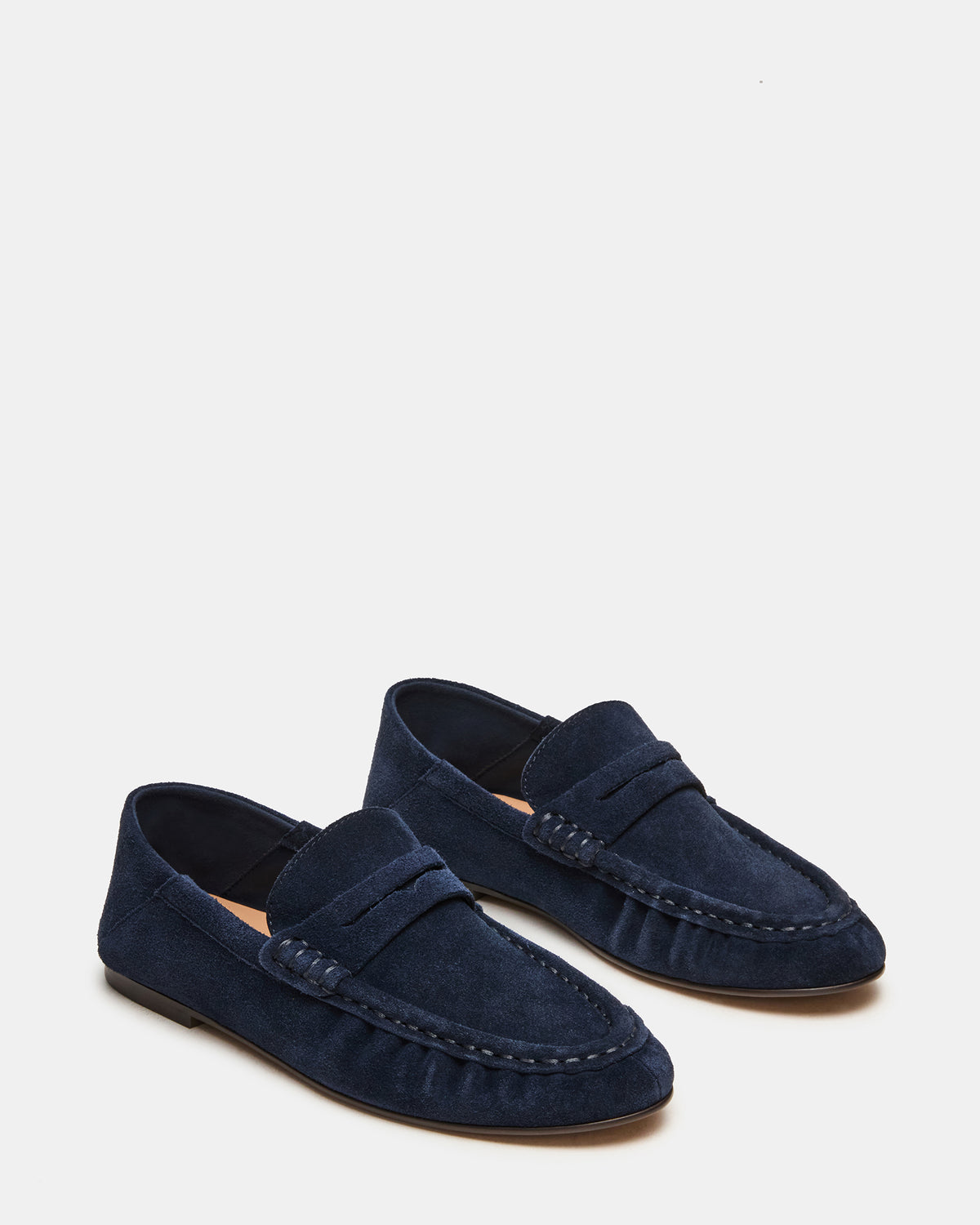 ROGER Navy Suede Slip-On Women's Loafer - Steve Madden