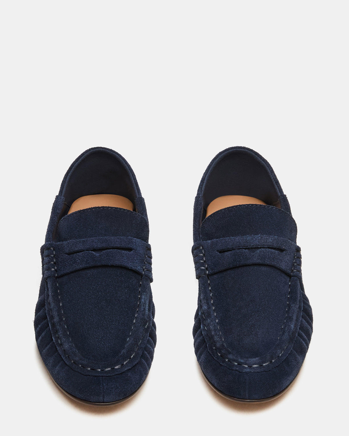 ROGER Navy Suede Slip-On Women's Loafer - Steve Madden