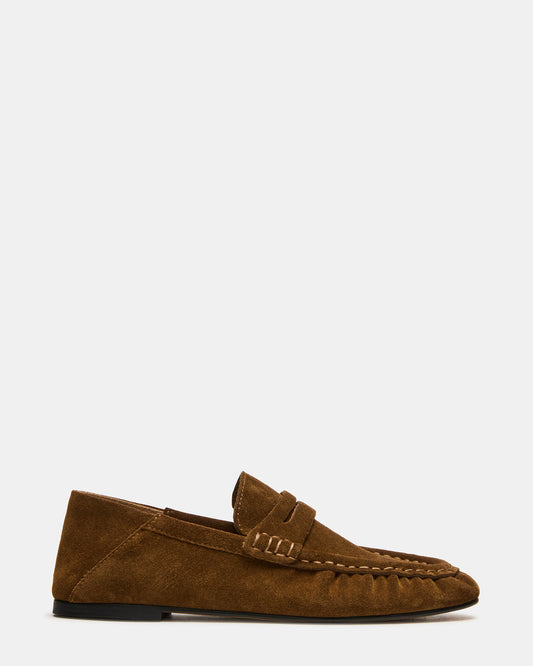 ROGER Taupe Suede Slip-On Women's Loafer - Steve Madden