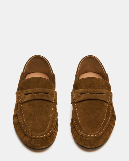 ROGER Taupe Suede Slip-On Women's Loafer - Steve Madden