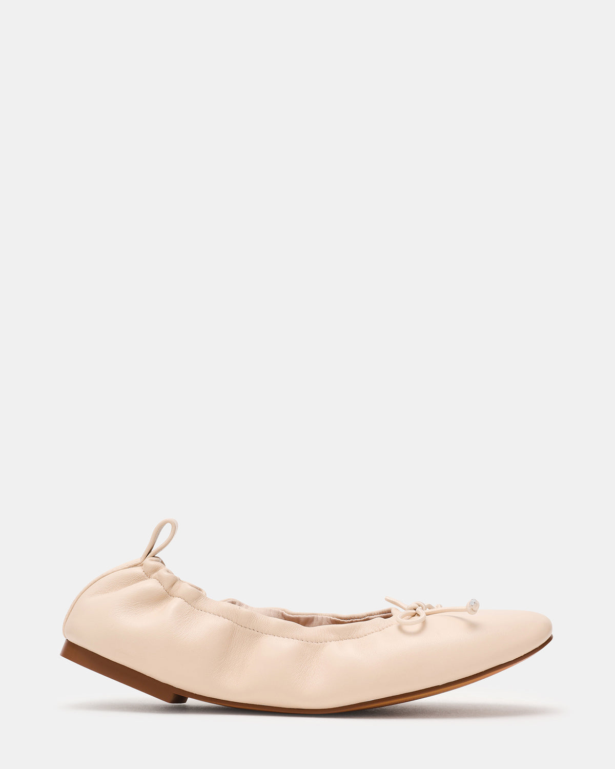 LANTI Bone Leather Bow Round-Toe Women's Flat - Steve Madden
