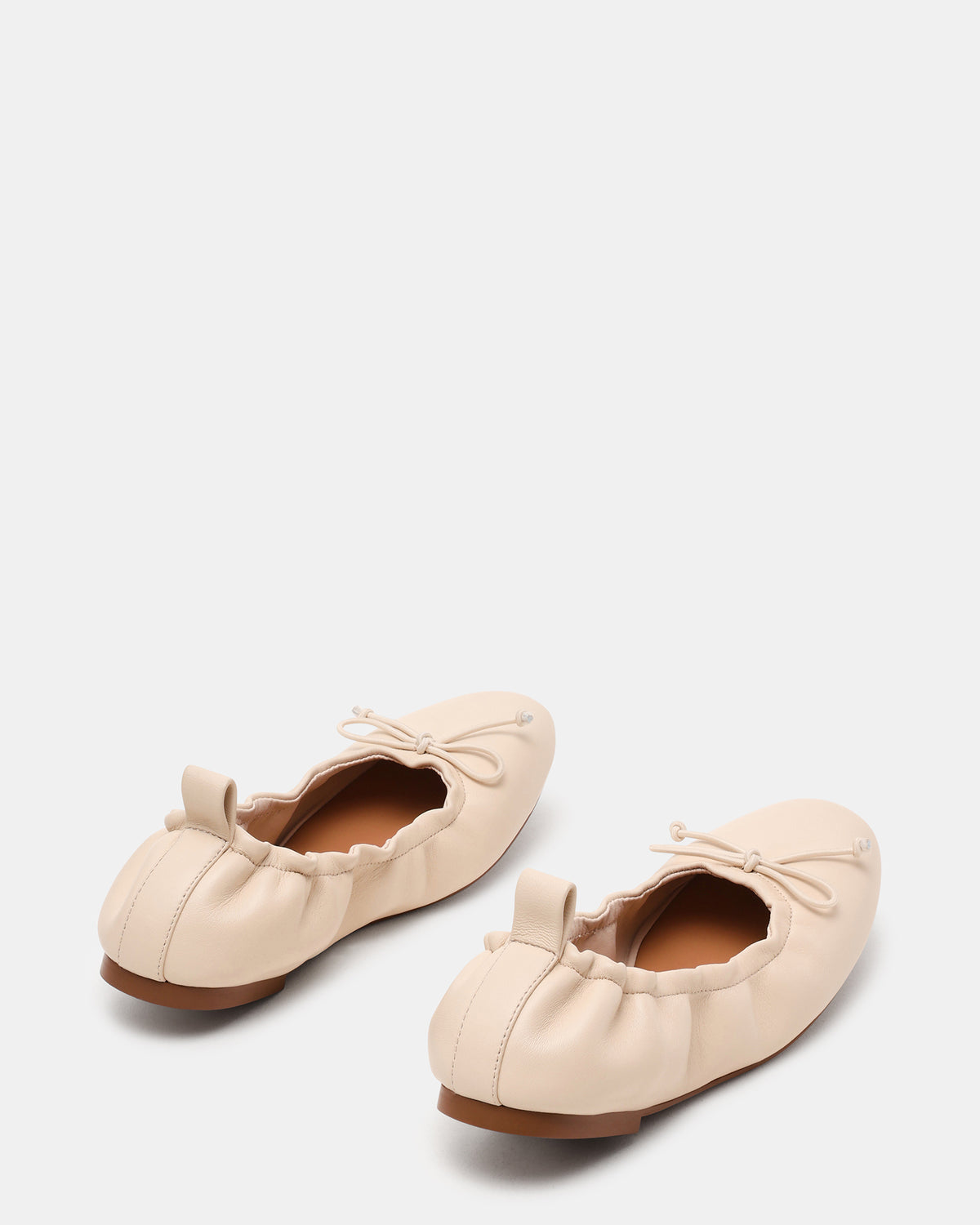 LANTI Bone Leather Bow Round-Toe Women's Flat - Steve Madden