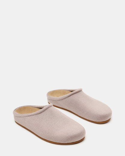FERN Knit Taupe Mule Slip-On Round-Toe Women's Flat - Steve Madden