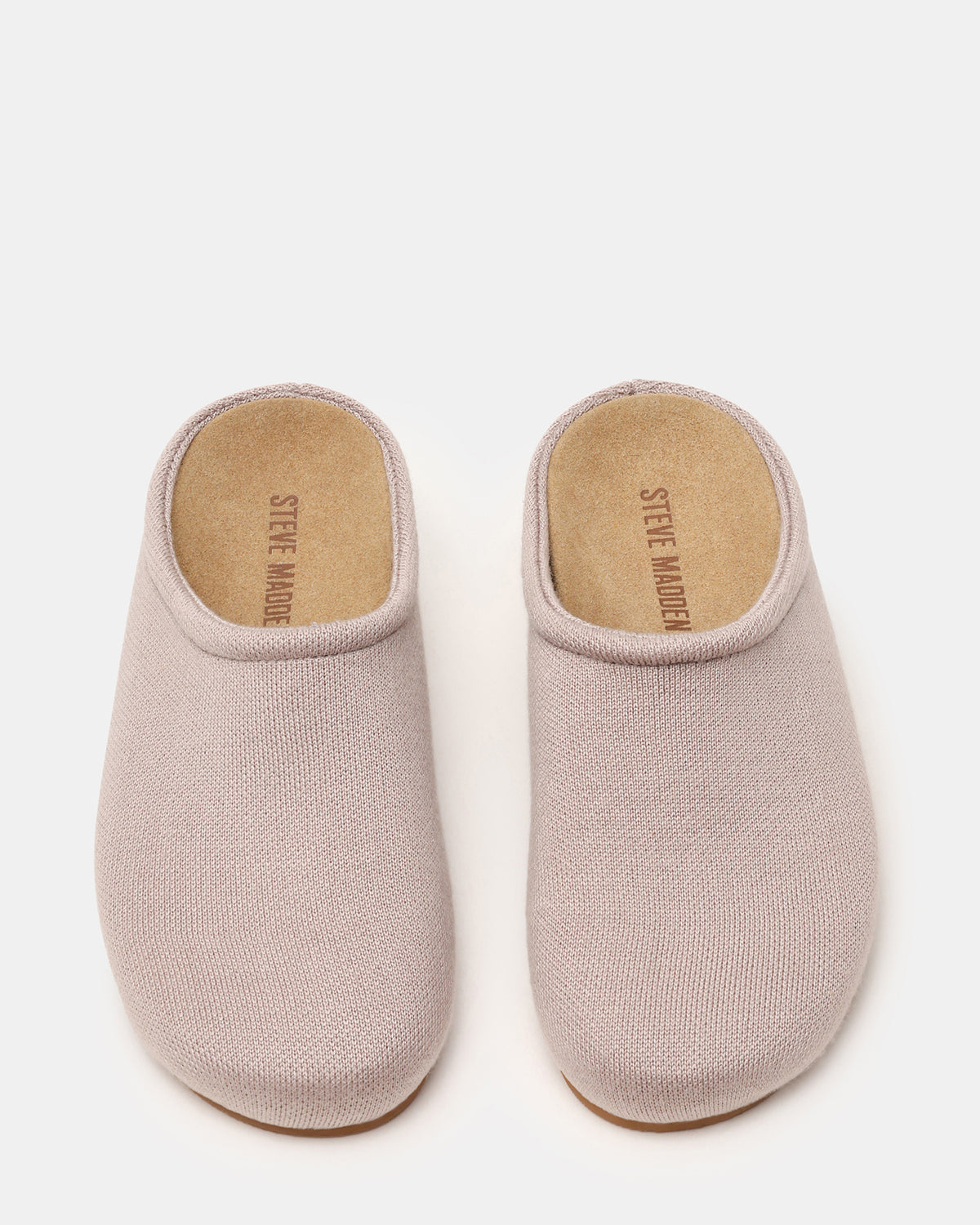 FERN Knit Taupe Mule Slip-On Round-Toe Women's Flat - Steve Madden