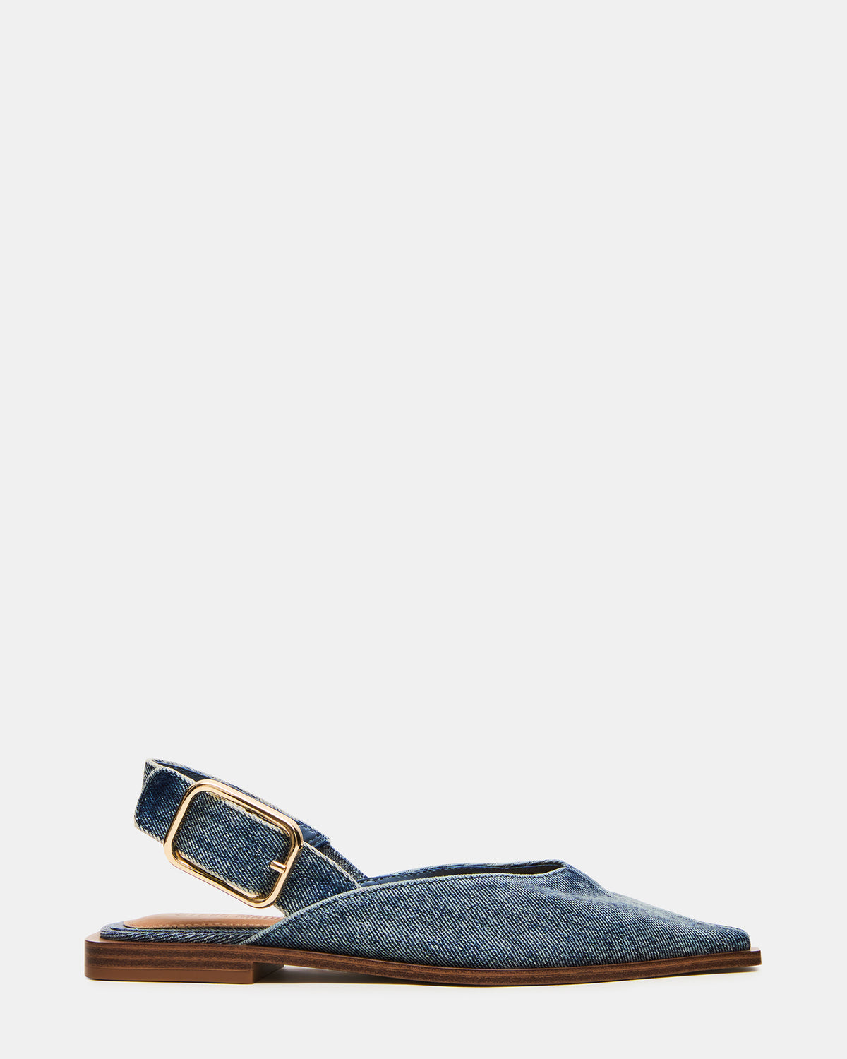 SHAY Denim Fabric Pointed-Toe Slingback Ballet Women's Flat - Steve Madden