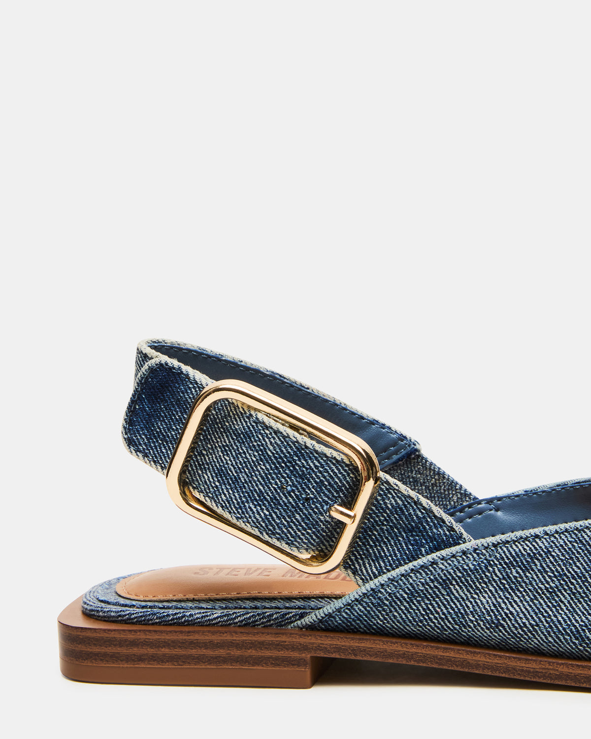 SHAY Denim Fabric Pointed-Toe Slingback Ballet Women's Flat - Steve Madden