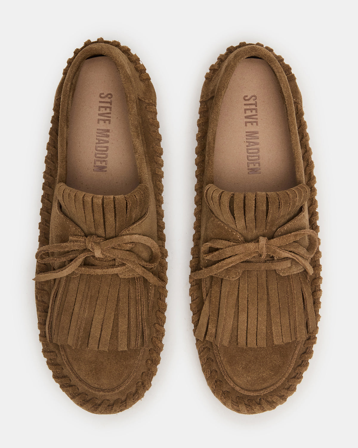SAMUAL Chestnut Suede Fringe Boat Women's Loafer - Steve Madden