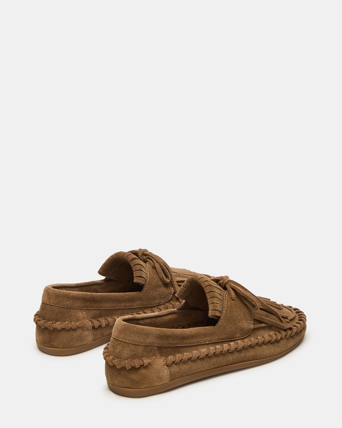 SAMUAL Chestnut Suede Fringe Boat Women's Loafer - Steve Madden